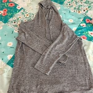 Scarlett Black and Gray Striped Sweater